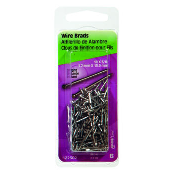 HILLMAN 18 Ga. x 5/8 in. L Bright Steel Brad Nails 2 oz.