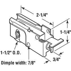 Prime-Line 1-1/2 in. D X 5/16 in. L Brass Steel Roller Assembly 1 pk
