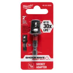 Milwaukee SHOCKWAVE 1/2 in. x 2 in. L Impact Duty Steel 1 pc. Screwdriver Socket Adapter Hex S