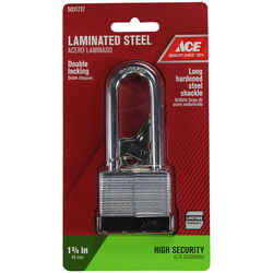 Ace 1-3/8 in. H X 1-3/4 in. W X 1-1/16 in. L Steel Double Locking Padlock 1 pk