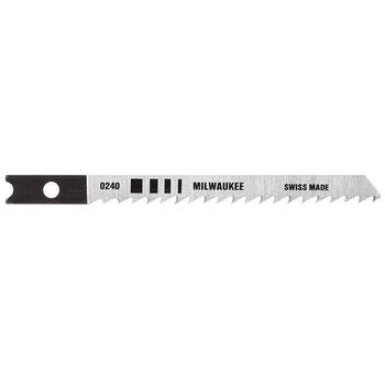 Milwaukee 3-1/8 in. Wood cutting Jig Saw Blade 8 TPI 5 pk U-Shank High Carbon Steel