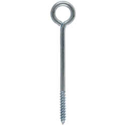 Hampton 1/4 in. x 4-1/2 in. L Zinc-Plated Steel Lag Thread Eyebolt Nut Included