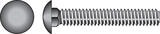 HILLMAN 1/4 Dia. x 1 in. L Zinc-Plated Steel Carriage Bolt 100 pk