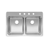 Kindred Stainless Steel Top Mount 33 in. W x 22 in. L Kitchen Sink