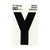 Hy-Ko 3 in. Reflective Vinyl Y Letter Self-Adhesive Black