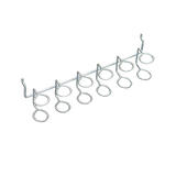 Crawford Zinc Plated Steel 11.8 in. Silver 1 Multi-Tool Peg Hook Rack