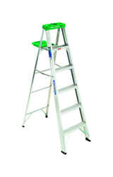 Werner 6 ft. H X 21.5 in. W Aluminum Step Ladder Type II 225 lb. cap.