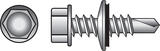 HILLMAN 1 in. L x 12-14 Hex Hex Head Zinc-Plated Steel Self- Drilling Screws 100 per box