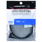 Monster Cable Just Hook It Up 3 ft. L Digital Optical Toslink Cable Digital Optical