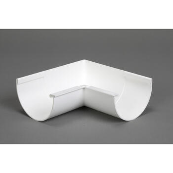 Plastmo Classic 4 in. W White Vinyl Half Round Inside Corner