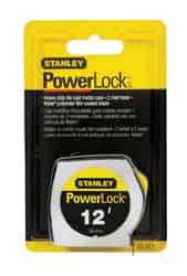 Stanley PowerLock 12 ft. L x 1 in. W Tape Measure Yellow 1 pk
