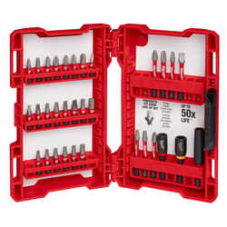 Milwaukee SHOCKWAVE Impact Duty Screwdriver Bit Set Steel 1/4 in. 32 pc. Hex Shank Assorted