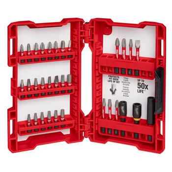 Milwaukee SHOCKWAVE Impact Duty Screwdriver Bit Set Steel 1/4 in. 32 pc. Hex Shank Assorted