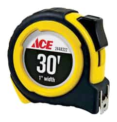 Ace 30 ft. L x 1 in. W Double Sided Tape Measure Yellow 1 pk