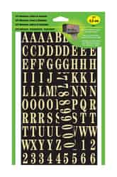 Hy-Ko 1 in. Reflective Gold Polyester Self-Adhesive Letter and Number Set 0-9, A-Z 1 pc.