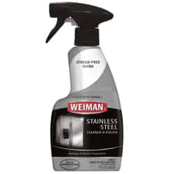 Cleans polishes and protects stainless steel