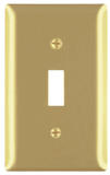 Pass & Seymour 1 gang Toggle Wall Plate 1 pk Brass