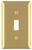 Pass & Seymour 1 gang Toggle Wall Plate 1 pk Brass