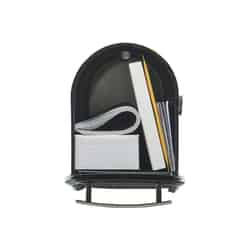 Gibraltar Mailboxes Franklin Traditional Post Mounted Black Mailbox 8.89 in. H x 6.9 in. W x 2