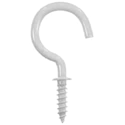 Ace Small White 0.875 in. L Cup Hook 8 pk Steel