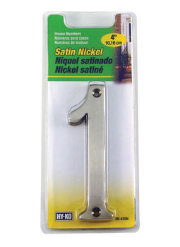 Hy-Ko Nickel 4 in. Silver Number 1 Nail-On