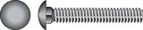 HILLMAN 1/2 Dia. x 2 in. L Zinc-Plated Steel Carriage Bolt 50 pk