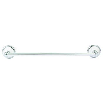 Franklin Brass Bellini Polished Chrome/White Towel Bar 18 in. L Die Cast Zinc