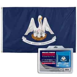Valley Forge Louisiana State Flag 36 in. H X 60 in. W