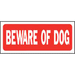 Hy-Ko English 6 in. H x 14 in. W Beware of Dog Plastic Sign