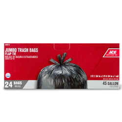 Ace 45 gal. Trash Bags Flap Tie 24 pk