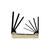 Eklind Tool 5/64 to 1/4 SAE Fold-Up Hex Key Set 9 pc. Multi-Size in.