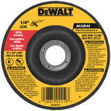 DeWalt 4 in. Dia. x 5/8 in. x 1/4 in. thick Aluminum Oxide Grinding Wheel 15200 rpm 1 pc.