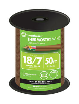 Southwire 50 ft. Solid 18/7 Thermostat Wire Copper