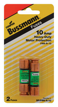 Bussmann 10 amps 250 volts Copper Dual Element Time Delay Fuse 2 pk