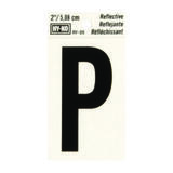 Hy-Ko 2 in. Vinyl Black Letter Self-Adhesive Reflective P