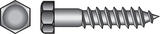 HILLMAN 7 in. L x 1/2 in. Hex Steel Lag Screw Hot Dipped Galvanized 25 pk