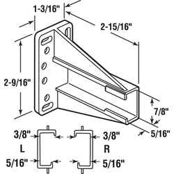 Prime-Line 2-3/4 in. L Plastic Drawer Slides Track Bracket 2 pk