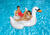 Swimline White Vinyl Inflatable Swan Pool Float White