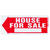 Hy-Ko English House for Sale Sign 10 in. H x 24 in. W Plastic