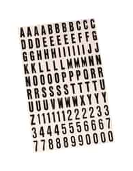 Hy-Ko Vinyl Black 1 in. Letters and Numbers Self-Adhesive 0-9, A-Z