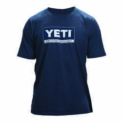 YETI M Short Sleeve Men's Crew Neck Navy Tee Shirt