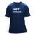 YETI M Short Sleeve Men's Crew Neck Navy Tee Shirt