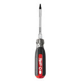 Milwaukee 4 in. Square #2 Screwdriver Chrome-Plated Steel Red 1 pc. Cushion Grip