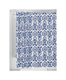 InterDesign 72 in. H x 72 in. W Blue Shower Curtain Damask