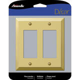 Amerelle Century Polished Brass Brass 2 gang Stamped Steel Rocker Wall Plate 1 pk