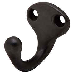 Schlage 1-1/4 in. L Black Brass Wardrobe Small 1 pk Hook