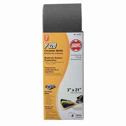 Shopsmith 21 in. L x 3 in. W Ceramic Sanding Belt 120 Grit Fine 4 pk