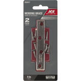 Ace 4 in. H x .72 in. L x 0.625 in. W Stainless Steel Mending Brace