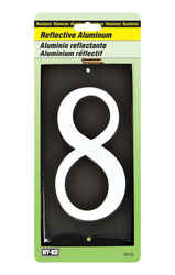 Hy-Ko Reflective White Aluminum Number 8 Nail-On 3-1/2 in.
