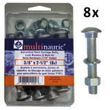 Multinautic 2.5 in. L Bolts and Nuts Kit Galvanized Steel 8 pk